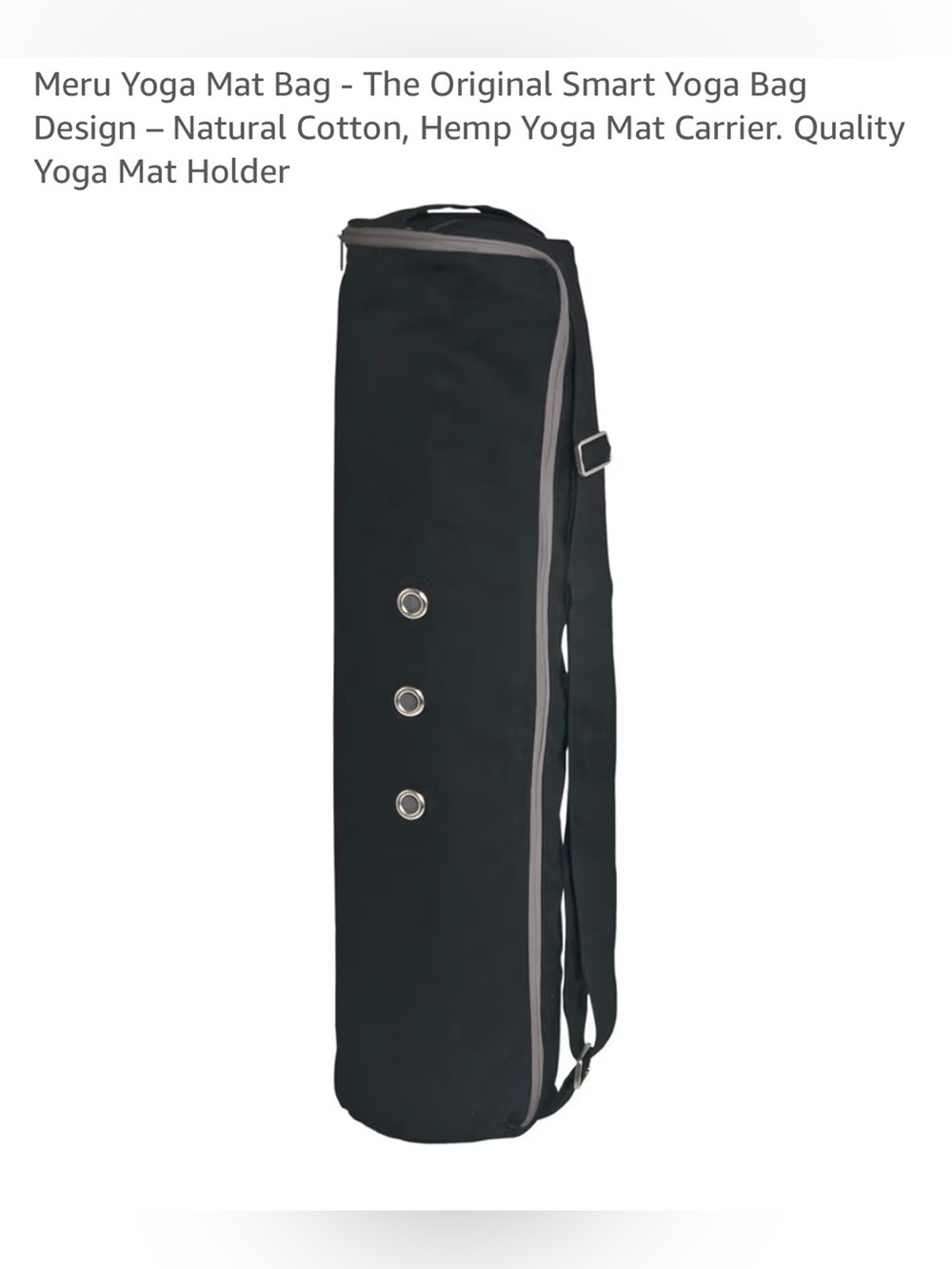 Black Yoga Mat Bag with Shoulder Strap